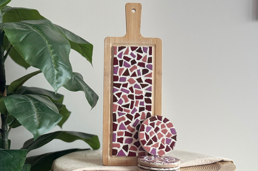 Kombiangebot Mosaik Bastelset Servierbrett & Untersetzer