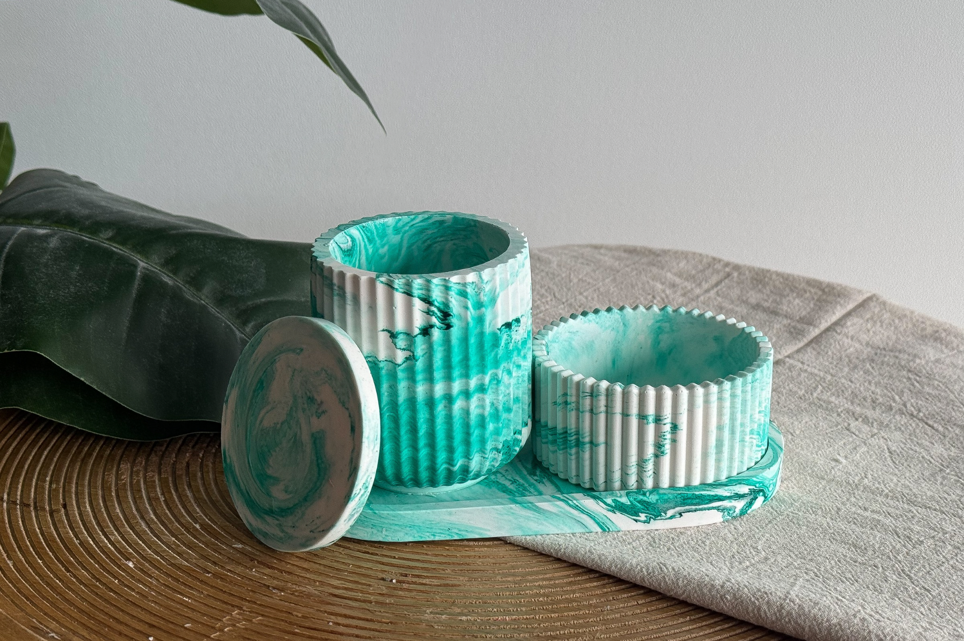 Bastelset Resin Bad-Accessoires-Set Grün