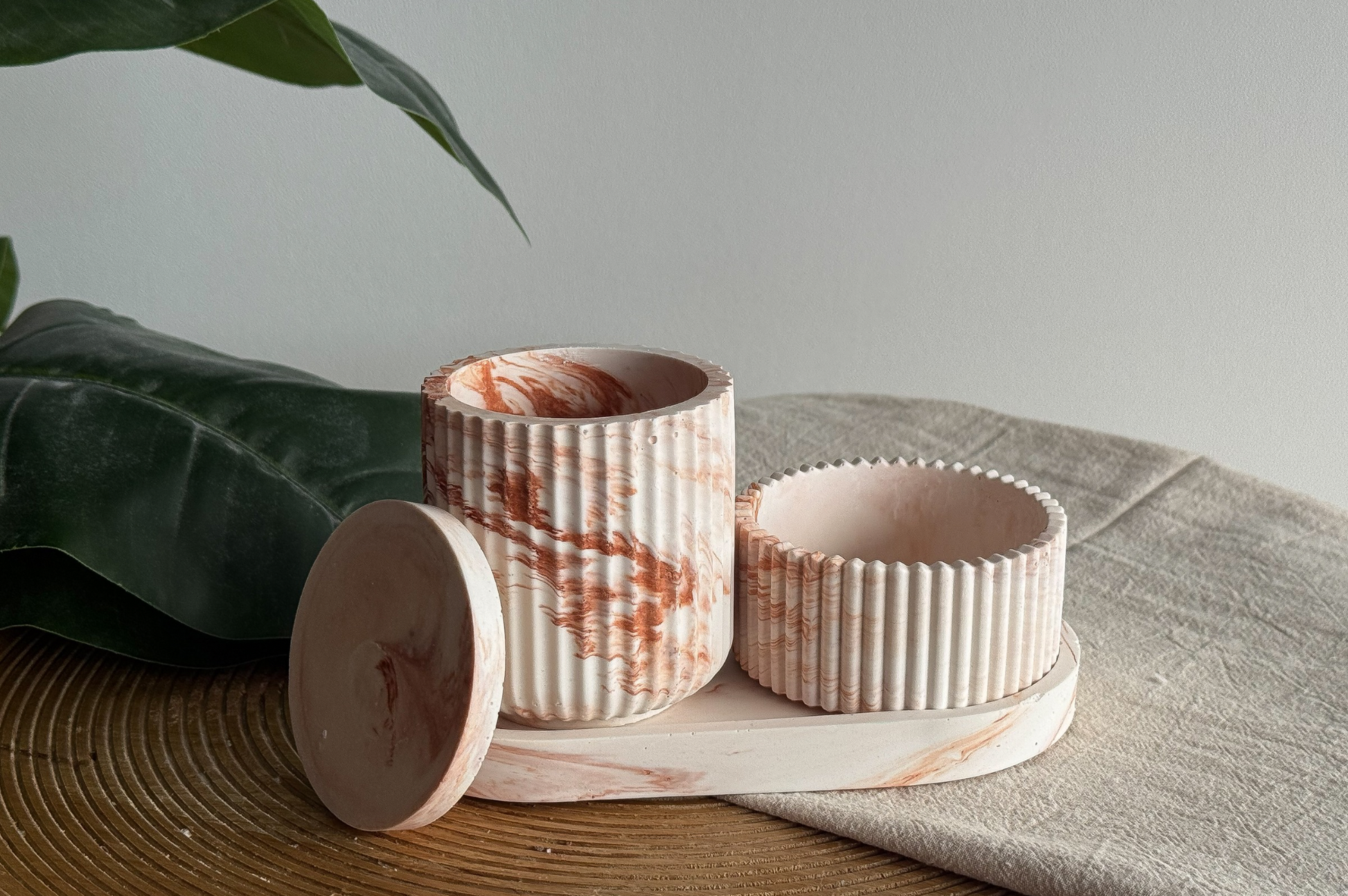 Bastelset Resin Bad-Accessoires-Set Terrakotta
