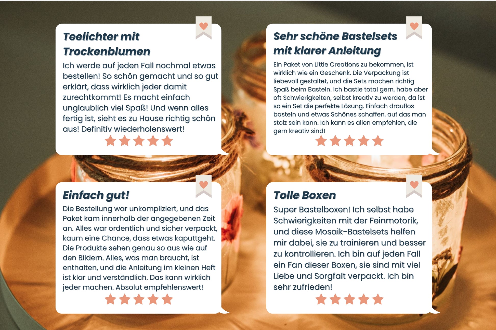 Foto Bewertungen theelichthaler mit trockenblumen