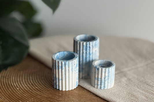 Bastelset Resin Kerzenset blau