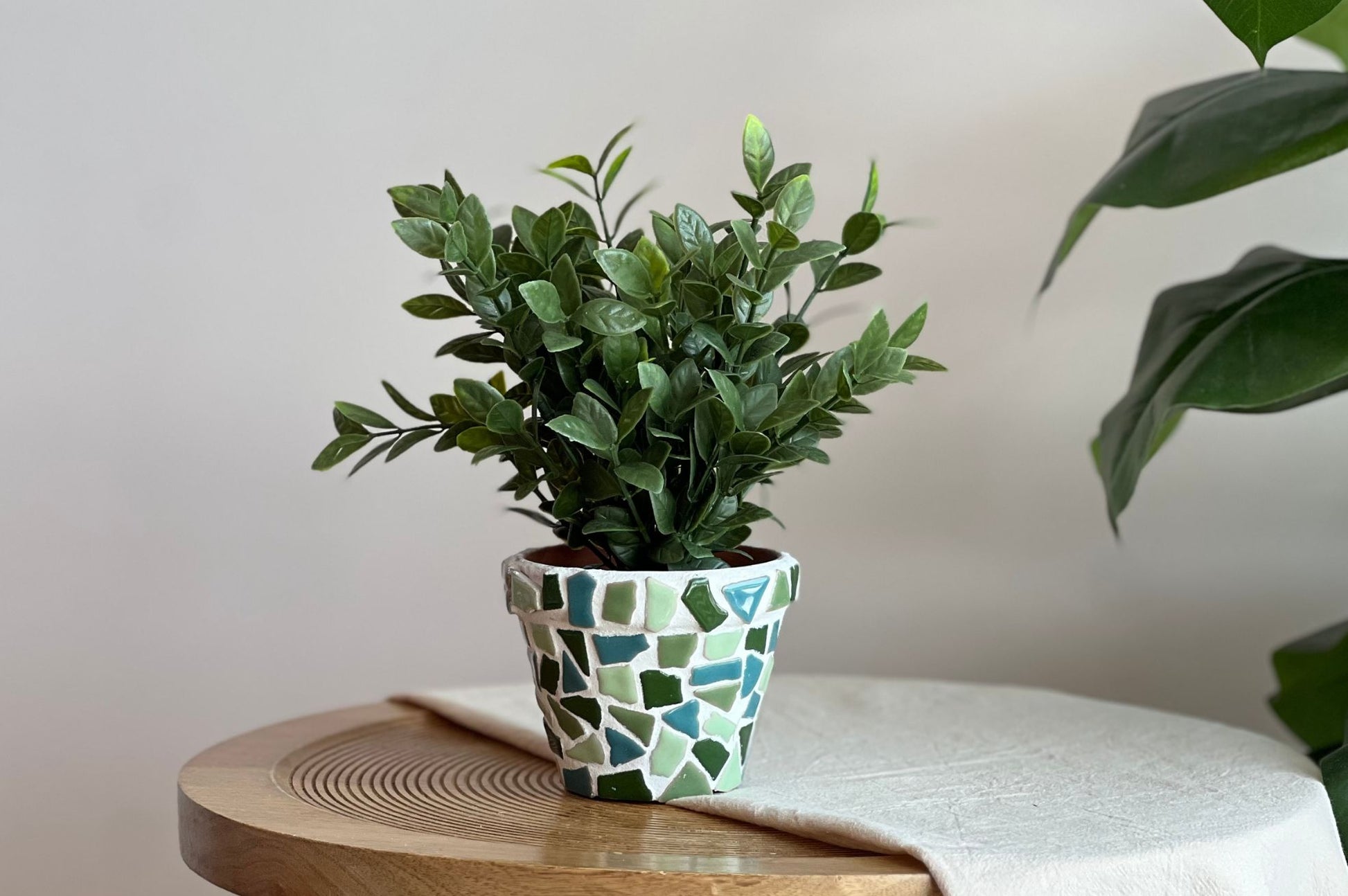 Mosaik Blumentopf grunn