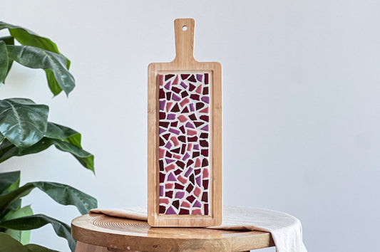 Mosaik Snackbrett Rosa