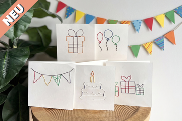 Bastelset Stickkarten – Geburtstag