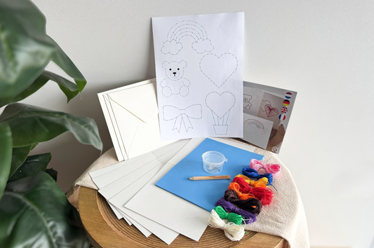 Bastelset Stickkarten – Geburt