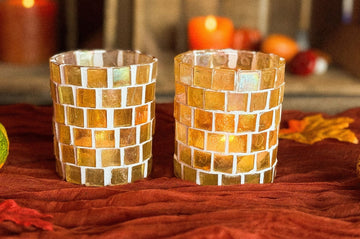 Bastelset Teelichthalter mit Glasmosaik