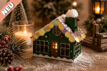 DIY Bastelset Holz-Weihnachtshaus - Modell 5