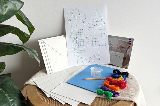 Bastelset Stickkarten – Geburtstag