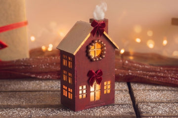 DIY Bastelset Holz-Weihnachtshaus - Modell 4