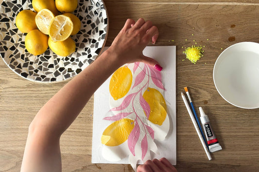 DIY Bedazzling Kit Zitronen – Leinwandbild