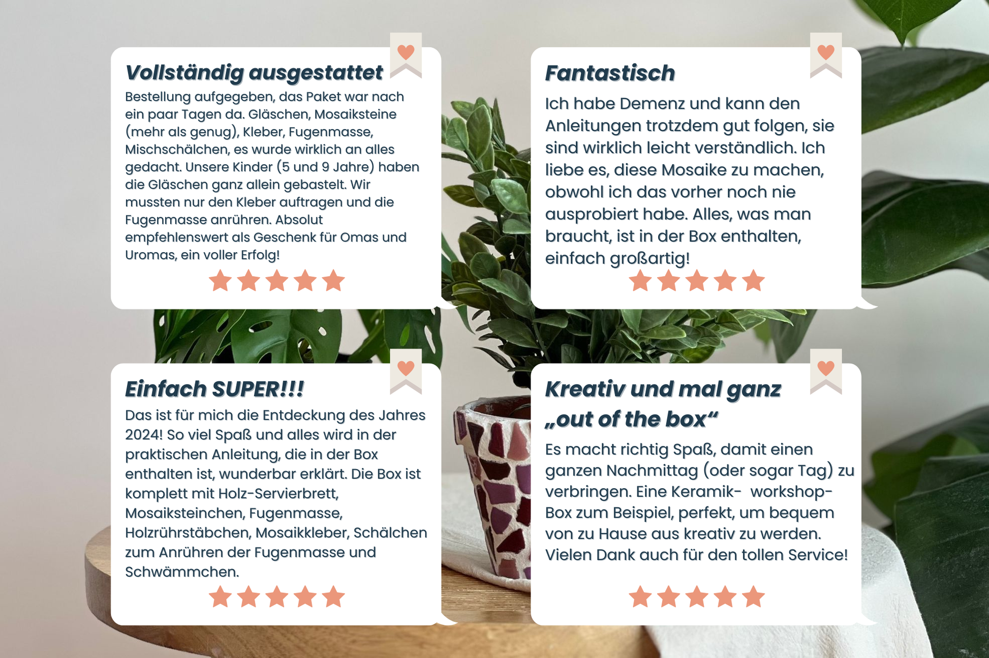 Bewertungen Mosaik Bastelset Blumentöpfe