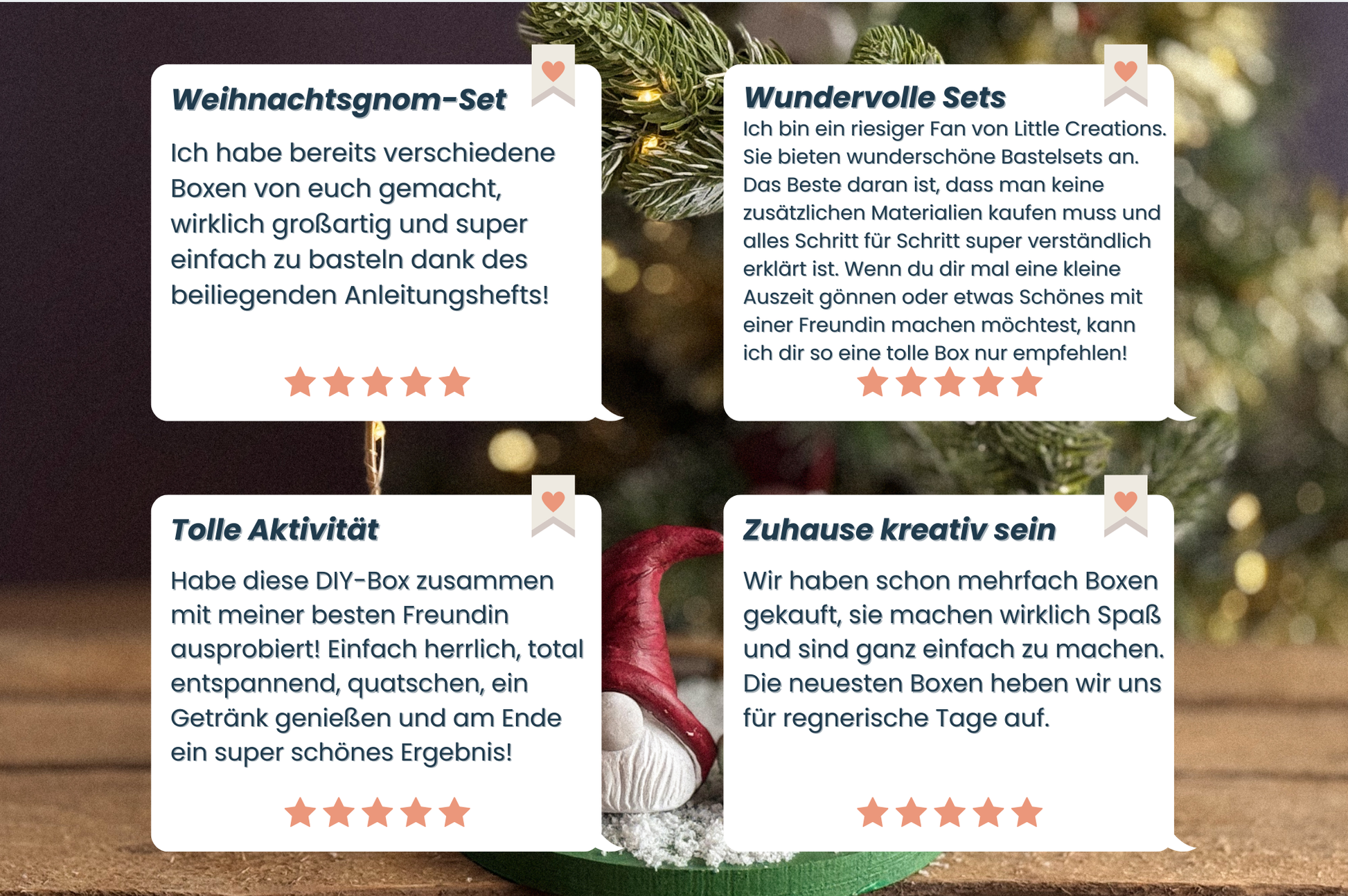 Bewertungen Bastelset Weihnachtsring mit Gnomen