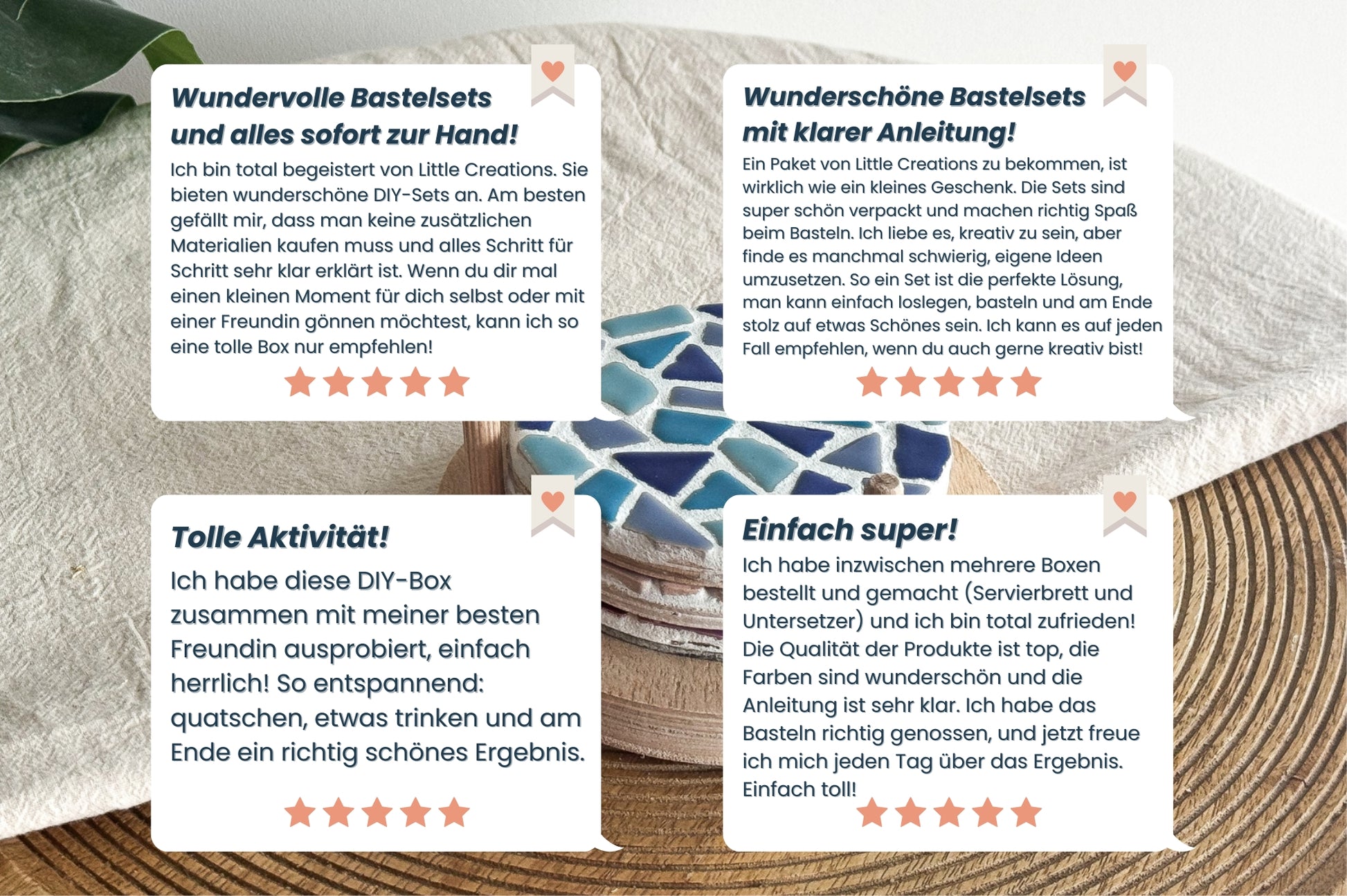 Bewertungen Mosaik Bastelset Untersetzer mit Halter