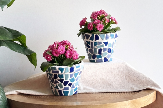 Mosaik Bastelset - Blumentöpfe (2 Stück)