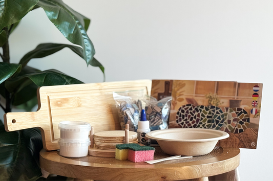 Kombiangebot Mosaik Bastelset Servierbrett & Untersetzer