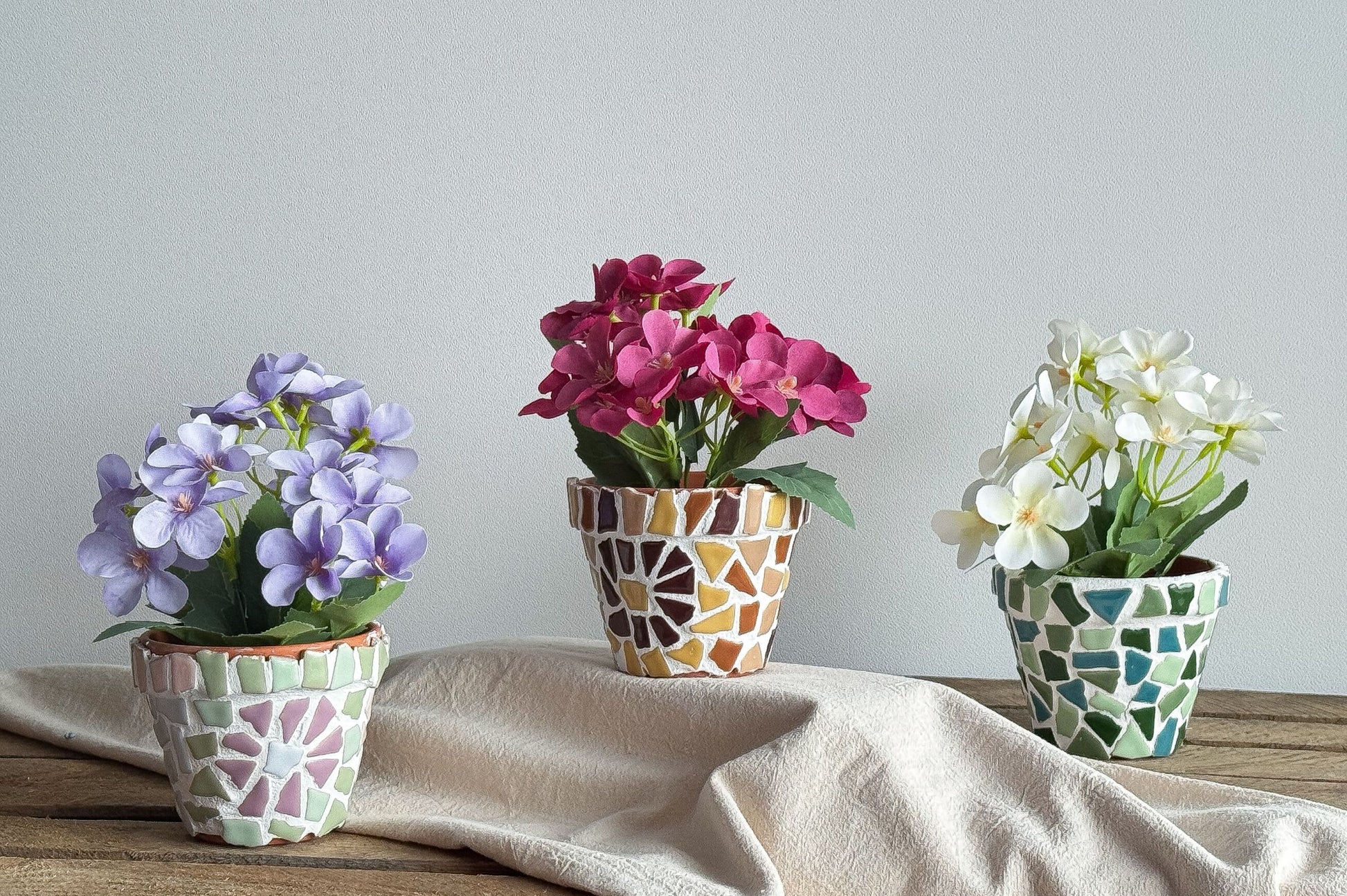 Mosaik Bastelset Blumentöpfe 
