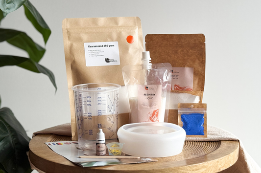 Sparpaket - DIY-Set Resin Schüssel + Kerzensand inkl. Dochte & Pigmentpulver
