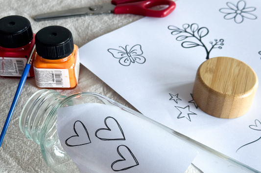 Bastelset Glas Wasserflasche – 1 Stück