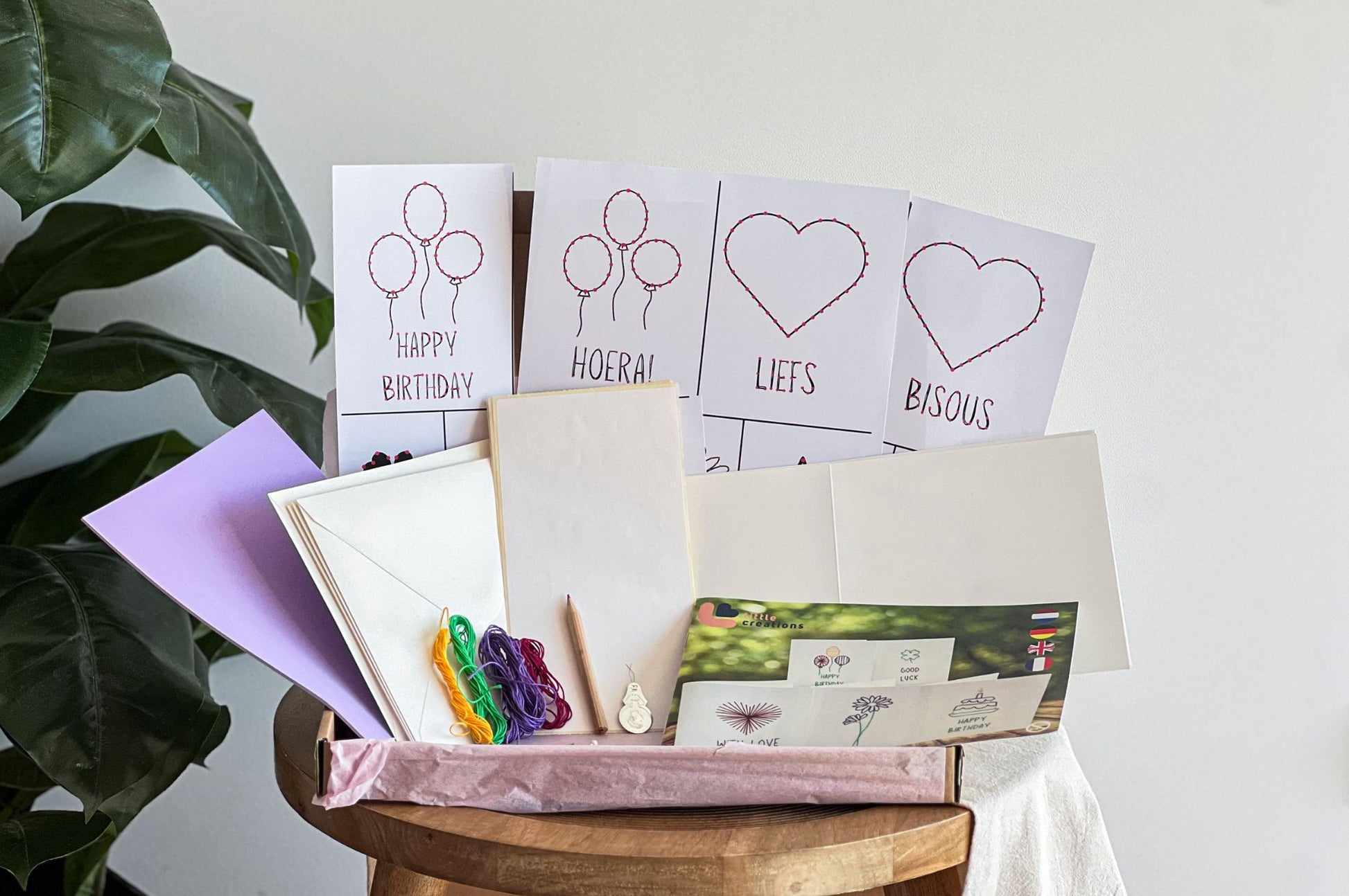 Inhalt DIY Set Stickkarten