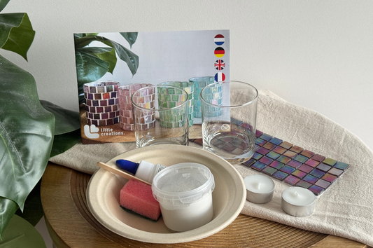 Bastelset Teelichthalter mit Glasmosaik