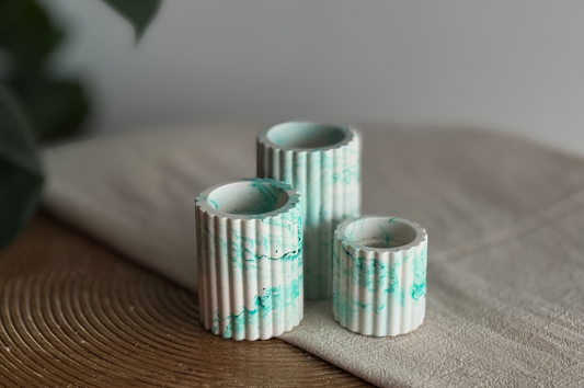 Bastelset Resin Kerzenset Grün