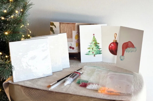 DIY Bedazzling Kit Weihnachten – 3 Keramikfliesen