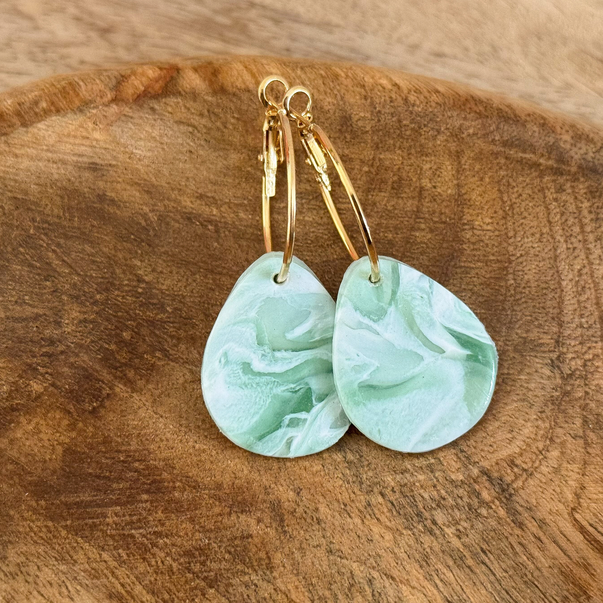 DIY-Paket für Ohrringe aus Polymer Clay – 1 Farbe, ohne Werkzeug