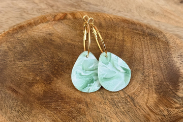 DIY-Paket für Ohrringe aus Polymer Clay – 1 Farbe, ohne Werkzeug