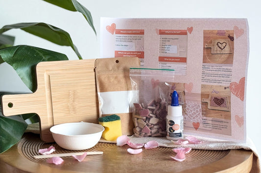 Bastelset Mosaik-Servierbrett Mini mit Herz