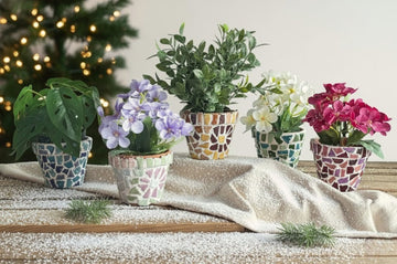 Mosaik Bastelset - Blumentöpfe (2 Stück)