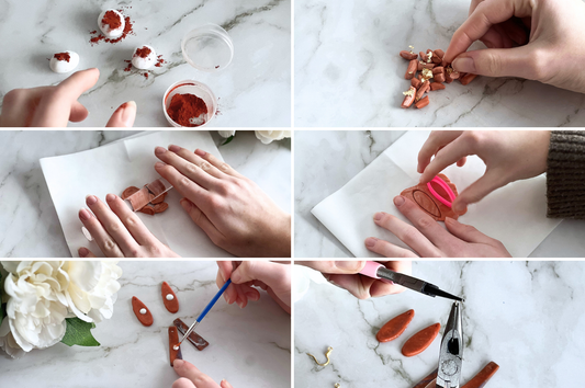 DIY Fimo Polymer Clay Ohrringe Mehrfarbig inkl. Werkzeug
