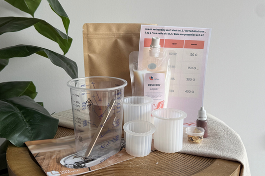 inhalt Bastelset Resin Kerzenset