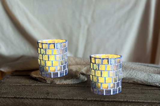 Bastelset Teelichthalter mit Glasmosaik