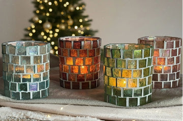 Bastelset Teelichthalter mit Glasmosaik