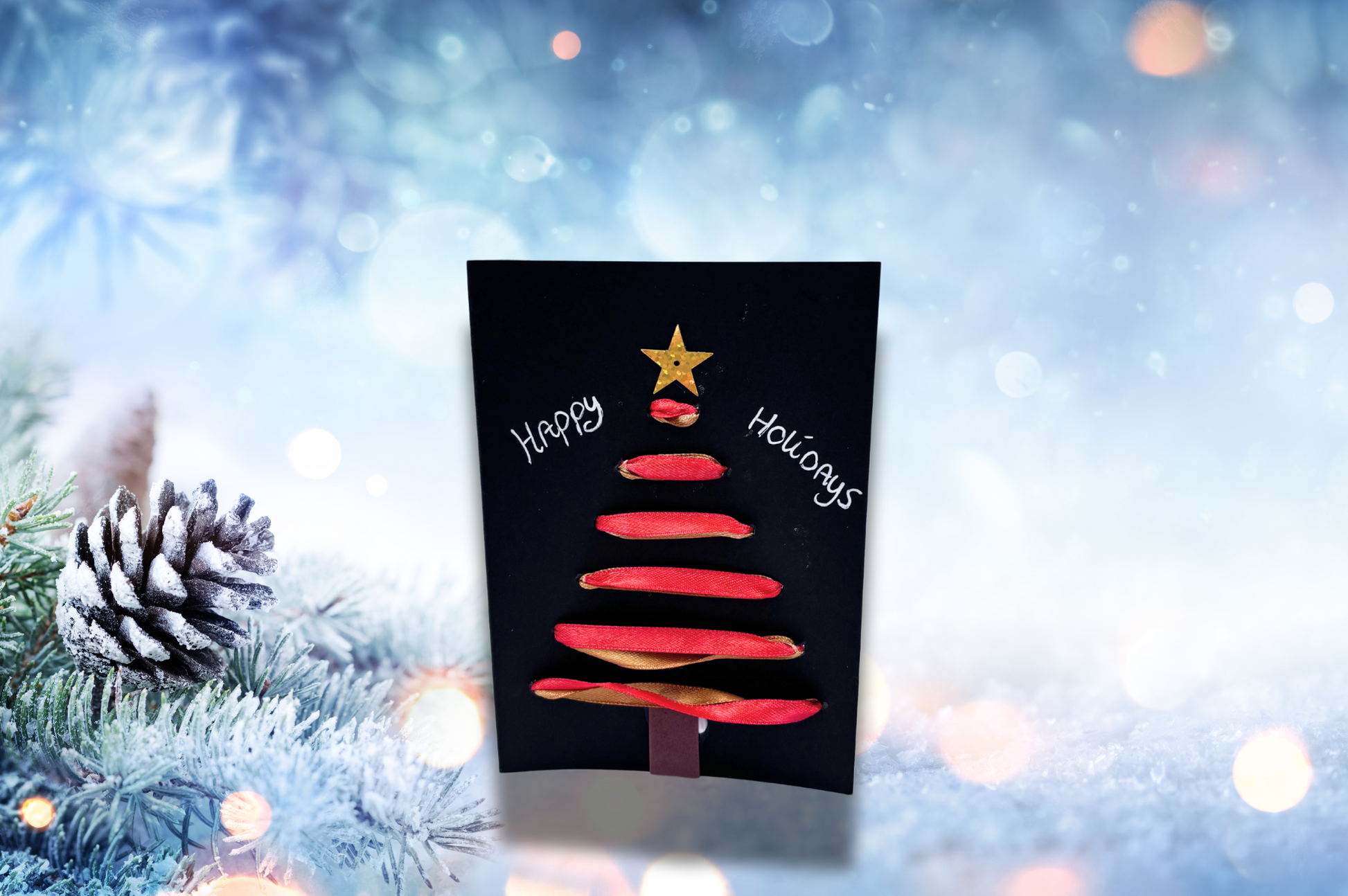 Weihnachtskart mit Weihnachtsbaum 