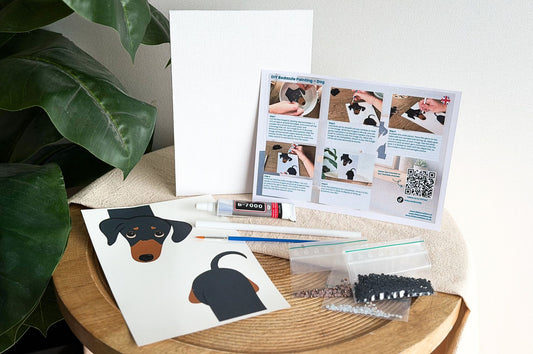 DIY Bedazzling Kit Dackel – Leinwandbild